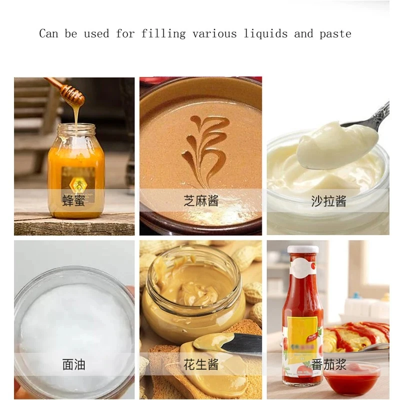 Small Filling Machine With Heating And Stirring Device, Honey Tomato Sauce Double Head Packaging Machine