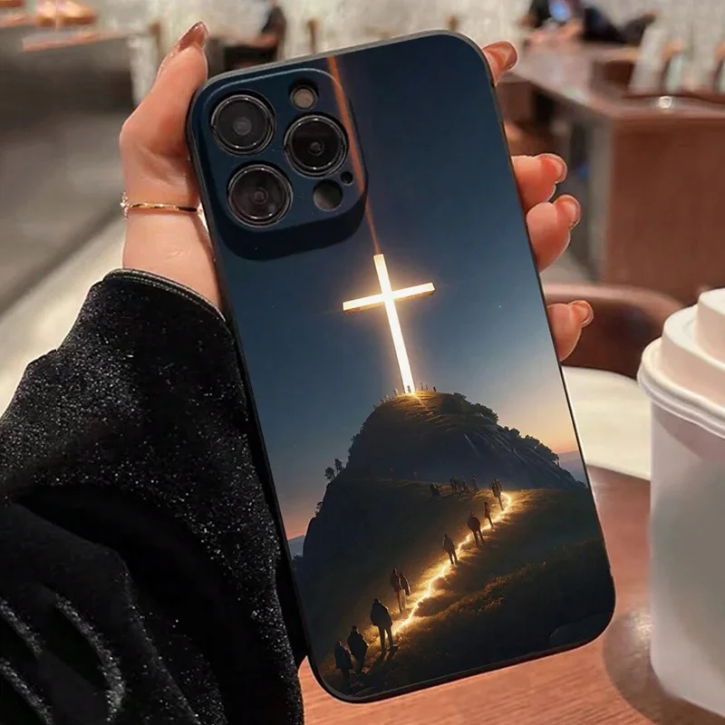 Jesus Cross Painted Phone Case For iPhone 16 15 14 13 12 11 Pro Max XS X XR 7 8 Plus Mini SE 2020 2022 - AliExpress 202192403 Jesus Cross Painted Phone Case For iPhone 16 15 14 13 12 11 Pro Max XS X XR 7 8 Plus Mini SE 2020 2022 - AliExpress 202192403