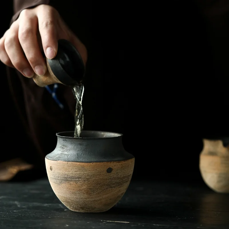 ★Pottery Works Series Tea Basin Ceramic Hand-Made Jianshui Slag Bucket Tea Basin Tea Basin Tea Ceremony Tea Set Accessories