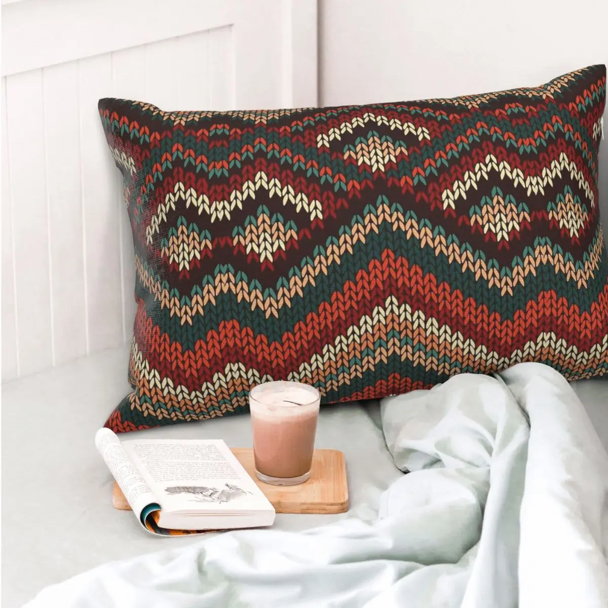 Amazigh Foutha Kabyle Mediterranean Berber Jewel Rectangle Pillowcase Cushion Cover Decorative Bedroom Bed Home  Throw Pillow