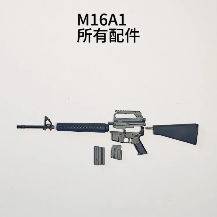 1/12 M16 Soldier Static AK Handgun Special Force Military Assembly Gun Weapon Scene Accessory For 6