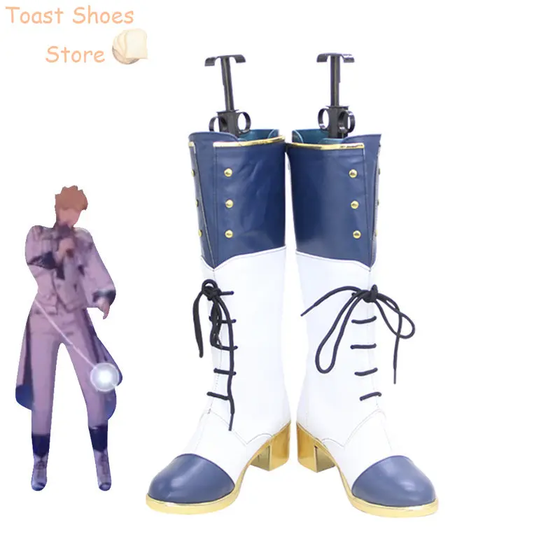 

Game Ensemble Stars RankA Bloom Tsukinaga Leo Cosplay Shoes Halloween Carnival Boots Anime PU Leather Shoes Costume Prop