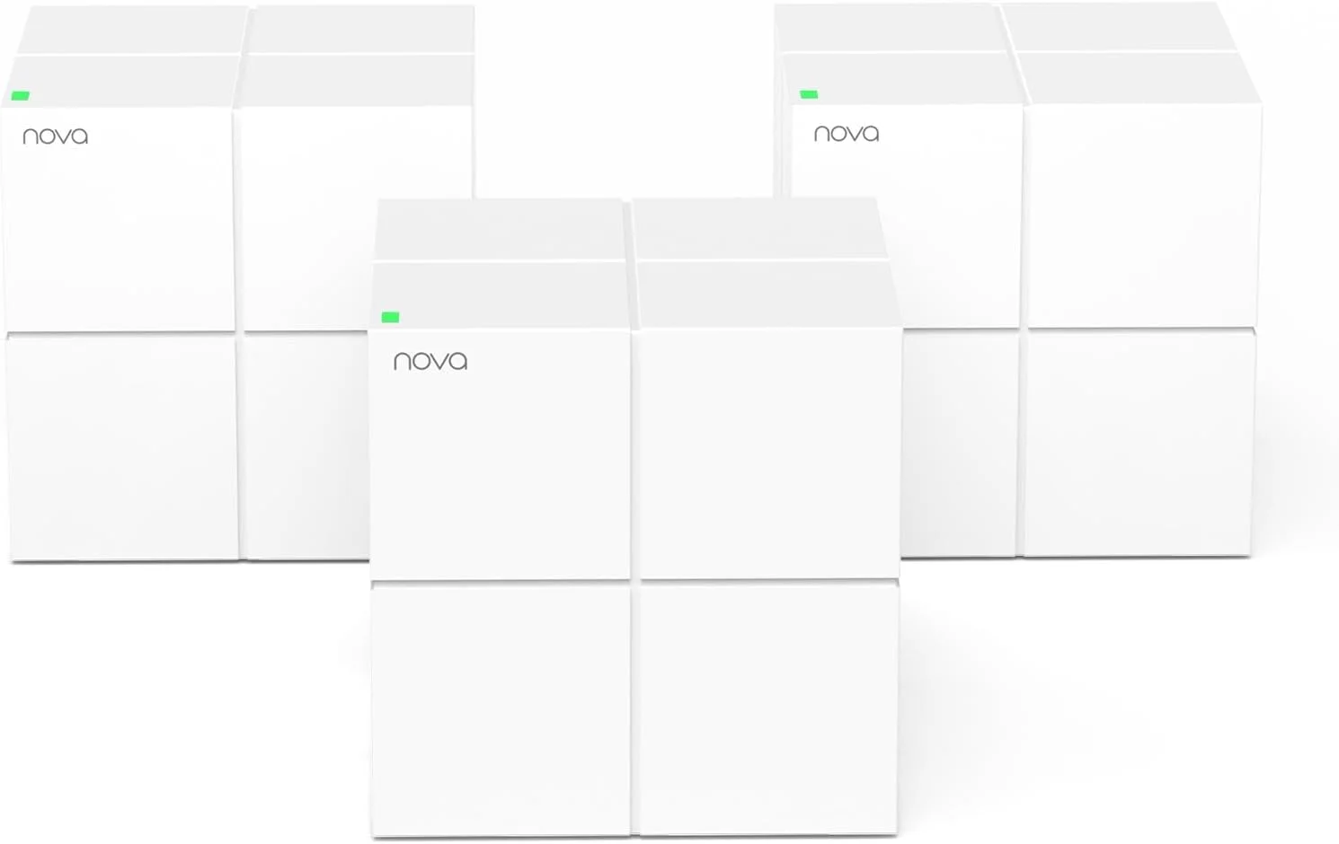 Sistema WiFi Mesh Tenda Nova MW6 - Cubre hasta 4-6 Casas con Dormitorios - Sistema WiFi Mesh para Toda la Casa AC1200 - Gigabit de Doble Banda Mesh N