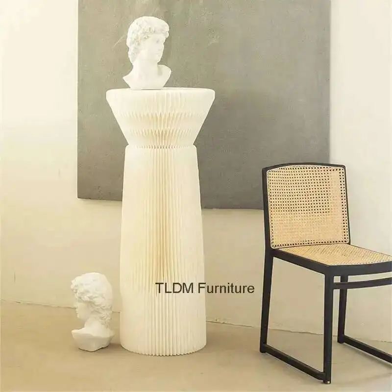 

Stand Paper Designer Coffee Craft Table Display Geometry Cabinet Commercial Nordic Decoration Exhibition Stand Ins Bedside Table