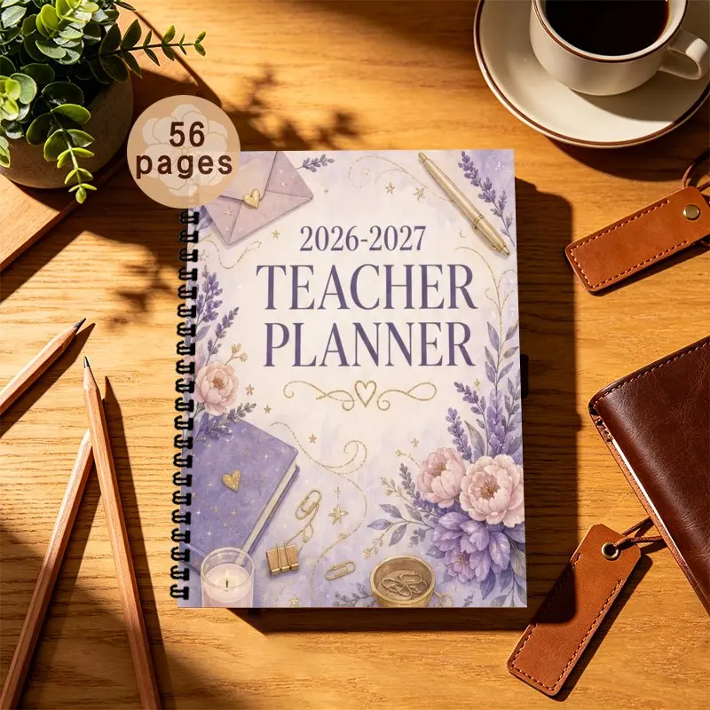 A5 2026-2027 Teacher Planner, Curriculum Plan and Gradebook Organizing Tool, Teacher's Day Gift, Suitable for Classroom Teaching
