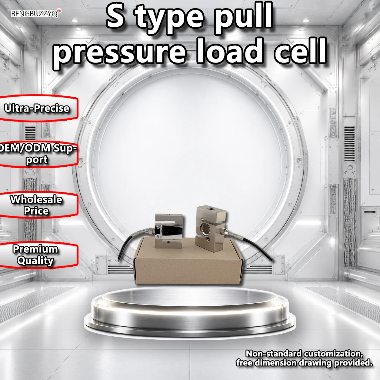 High Precision S-Type Load Cell 100kg-2t Tension Compression Sensor with Digital Weight Indicator Controller Relay Output