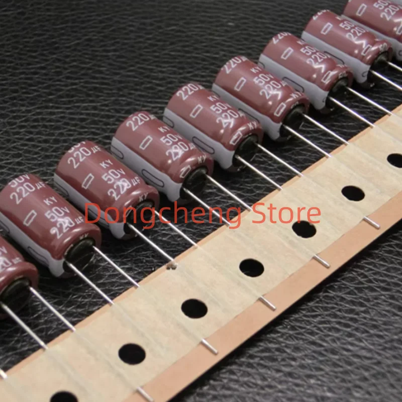 20 piezas-100 Uds 50V220UF KY Nippon Chemi-con NCC 50V/220UF 10X16mm condensador electrolítico de aluminio 220uF 50V larga vida útil baja ESR