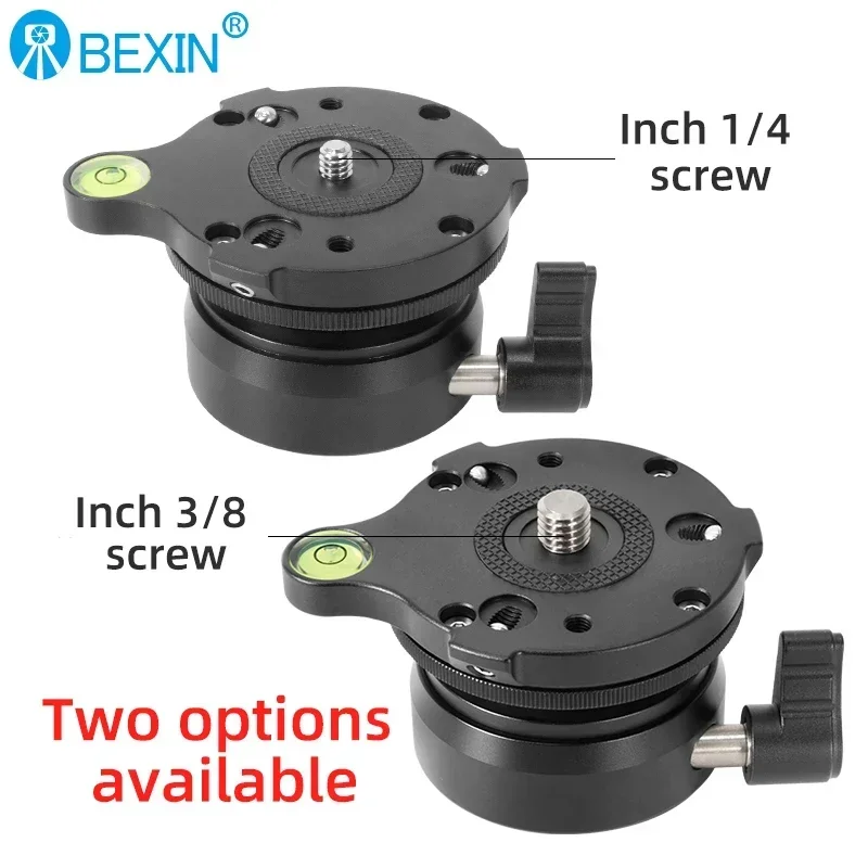 DY60N Camera Horizontal Adjustment Platform Aluminum Alloy Hemispherical Adjustable Base ±15% Vertical Fine 360° Rotation