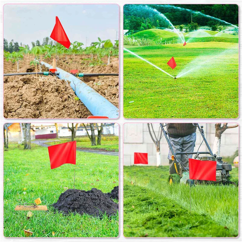 

AA05 200Pack Marking Flags, Red Yard Flags 15X4x5inch, Marker Flags, Lawn Flags Markers, Irrigation Flags, Landscape Flags