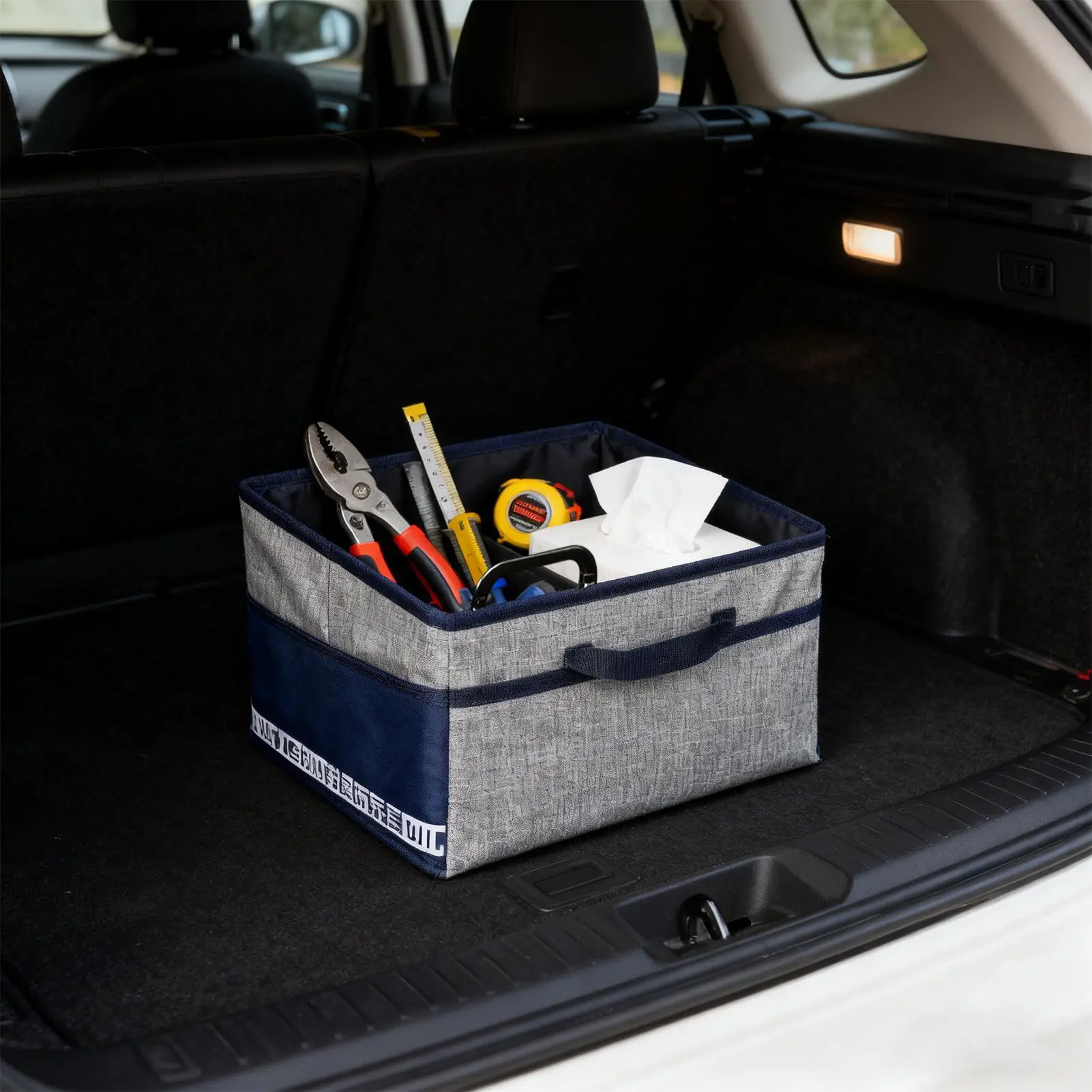 Trunk Organizer Folding Organizer Vehicle Storage Box For Car SUV Auto Travel Office Document Grocery Moving Backseat Seat