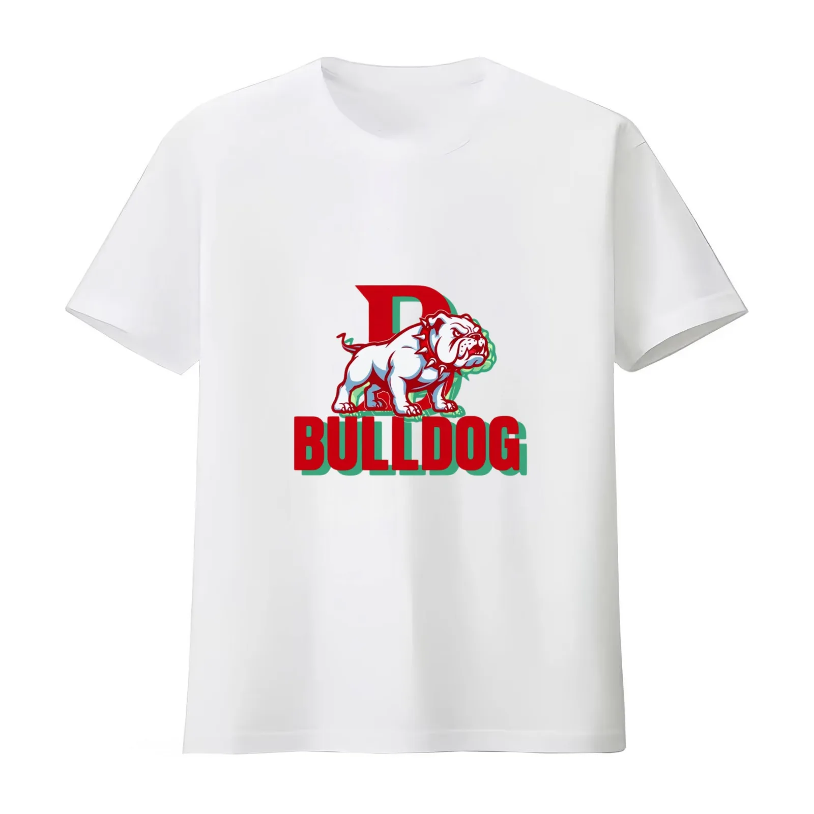 Fierce Bulldog Mascot - Bold Team Spirit Art T-Shirt Summer Casual Cotton Tee Oversized Streetwear Tops Vintage Graphic Print