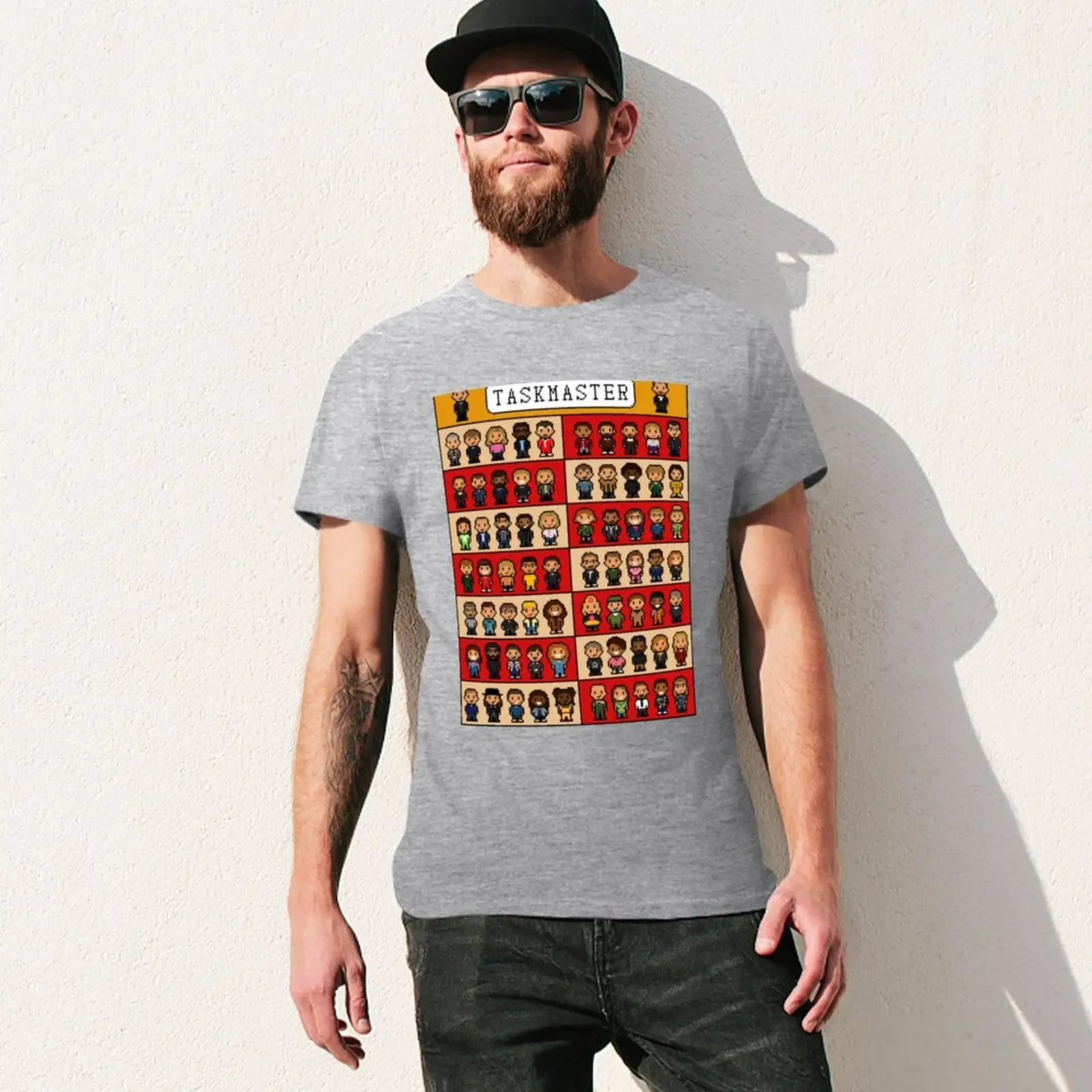 Pixel Art Taskmaster series 1-14 design New. T-Shirt cute tops anime Blouse oversized t shirts for men