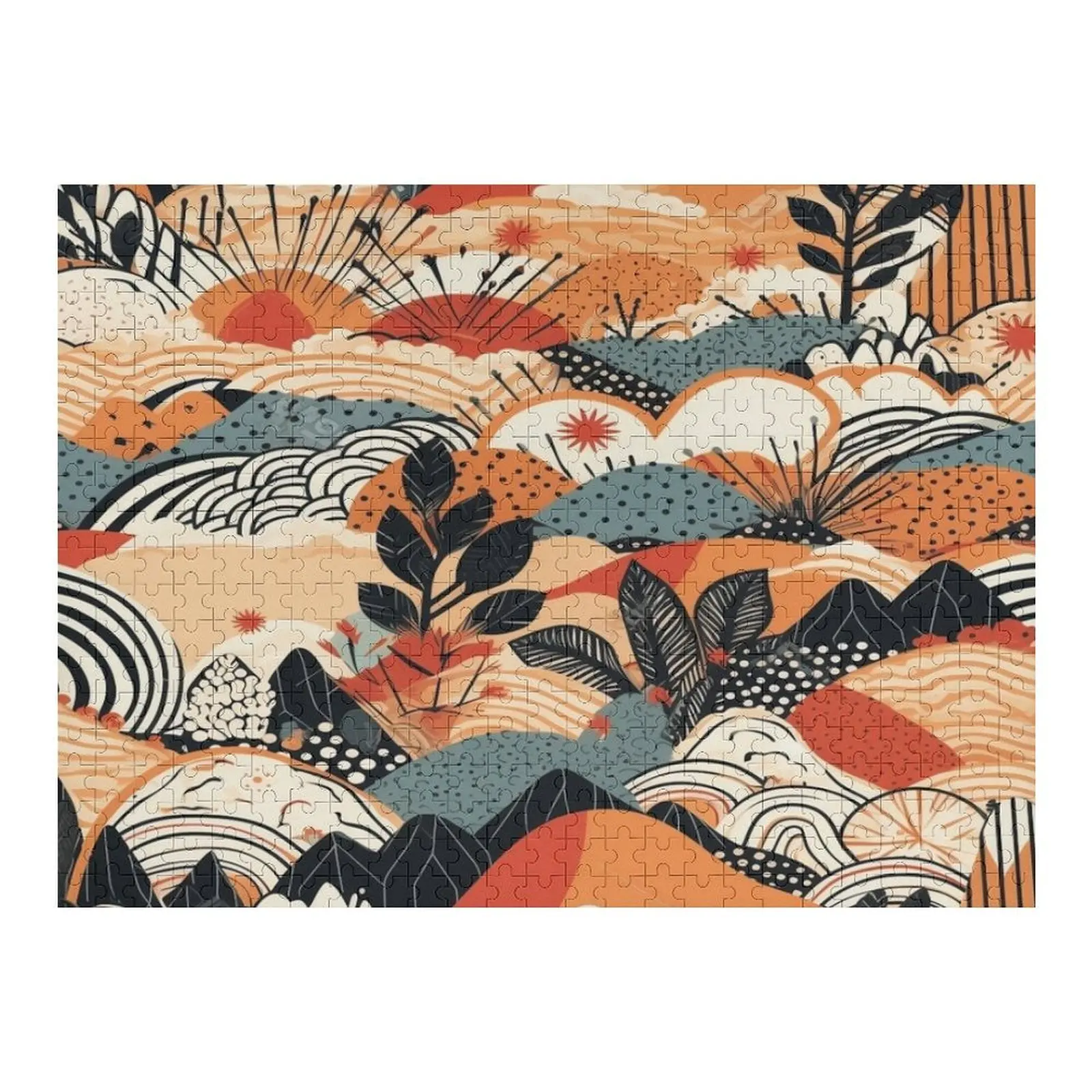 

Бохо Минималистичный Абстрактный Дизайн Пазл Головоломка Для Детей Подарок Настраиваемый Детский Подарок Персонализированное Имя Пазл