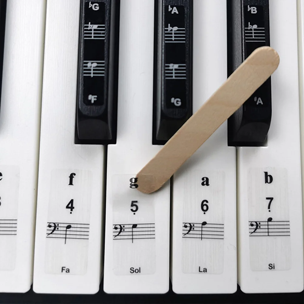 

88 61 54 Keys Piano Keyboard Stickers Removable Transparent Adhesive Notes Labels for Electronic Kids Adults Learn Sheet