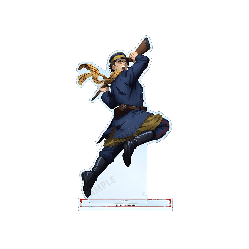 Golden Kamuy Saichi Sugimoto 15cm Acrylic Stand Keychain Rifle Combat Ver Tabletop Ornament Desk Room Decor Anime Figure Gift