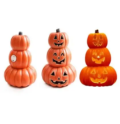 

New Halloween Pumpkin Led Lamp Creative Lantern Decoration Flashing Ghost Festival Hollowed Out Pumpkin Decoration