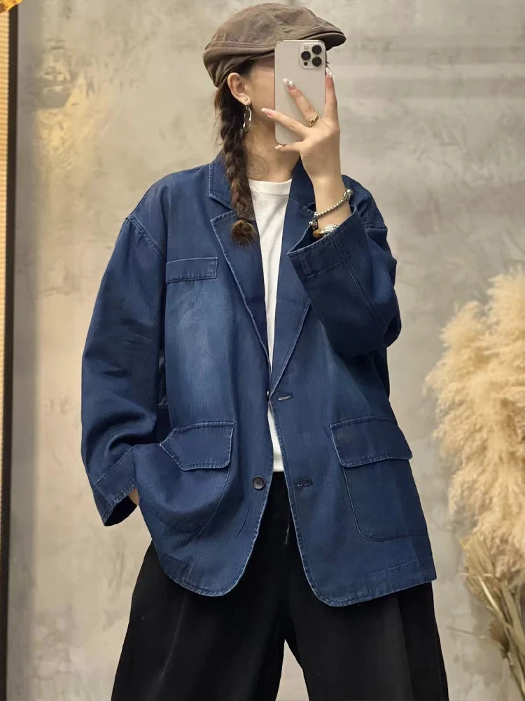 Max LuLu Autumn Korean Design Fashion Coats Womens Luxury Loose Casual Denim Jackets Ladies Vintage Classic Harajuku Outerwear