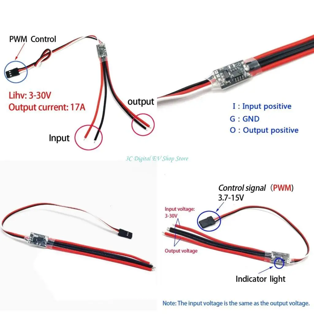 

E74D Reliable 17A PWM Control Switches for Robotics and Model Engineering Accessory