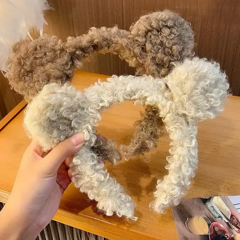 Women Girl Cute Bear Ears Plush Simple Hairbands Kids Lovely Hair Ornament Headband Hair Hoops Children Fashion Hair Accessories