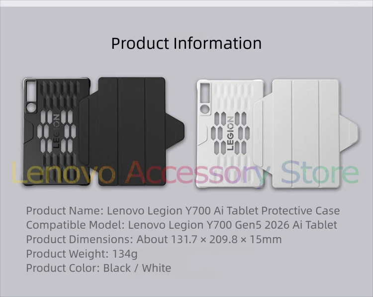 Etui Lenovo Fresh Green 8.8 cala Folio Case Legion Y700 2026 Gen5 Ochronne do tabletu Lenovo Tab Y700 8.8'' Magnetyczne, odłączane — zdjęcie produktu 5