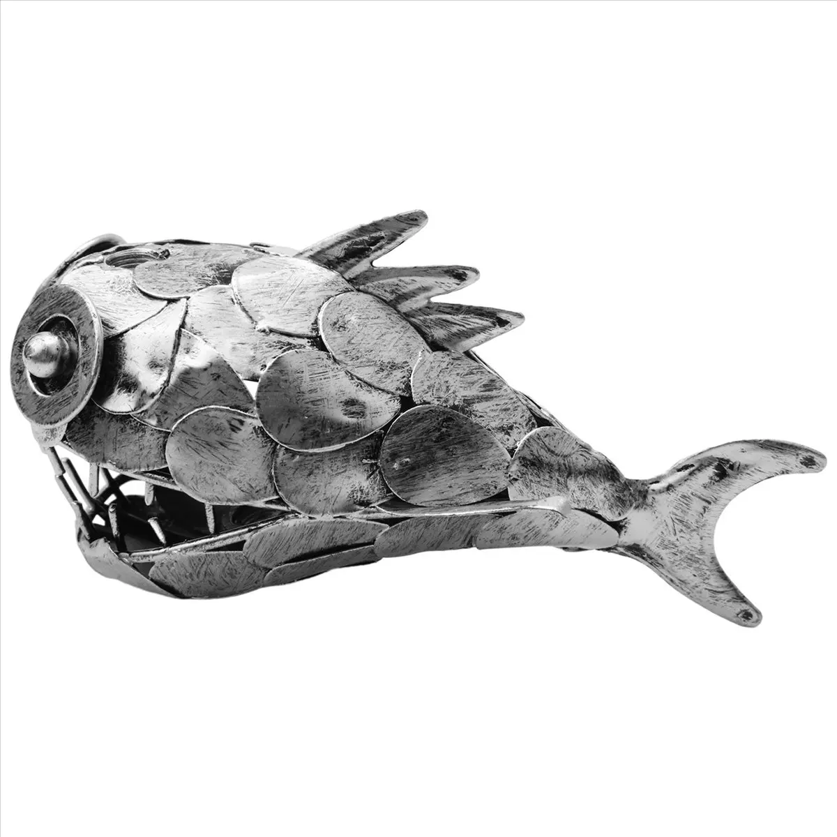 Efficient- 4X Angler Fish Lamp USB Rechargeable Desktop Metal Light Handmade Craft Home Living Room Decoration Small