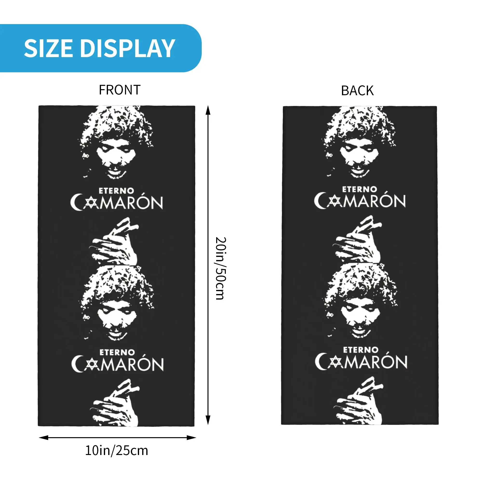 Camaroned De La Isla باندانا الرقبة الجراب للمشي التخييم التفاف وشاح جزيرة الروبيان الفلامنكو المغني عقال أكثر دفئا