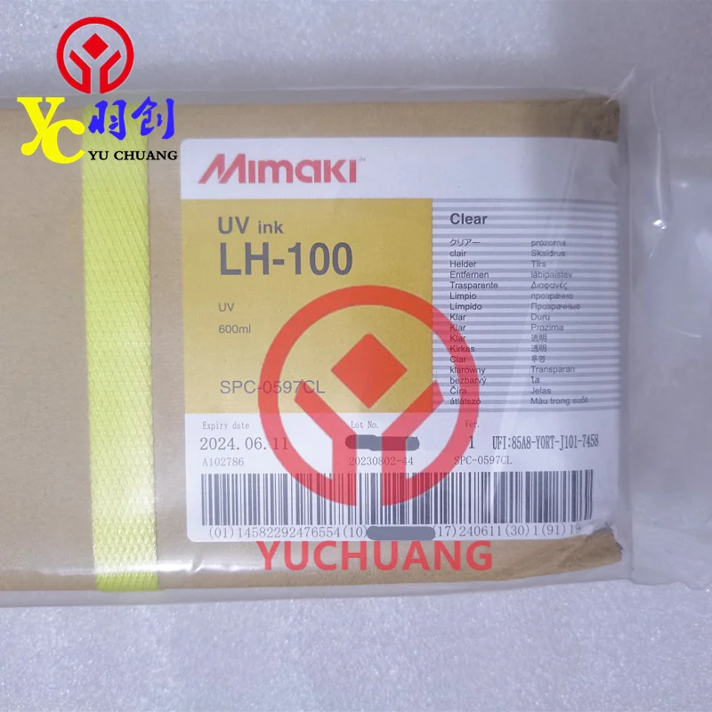 New Date Original Mimaki LH-100 W Ink 600mL Solvent Ink With Chip for Mimaki UJF/UJV/JFX Inkjet Printer Hot Sale