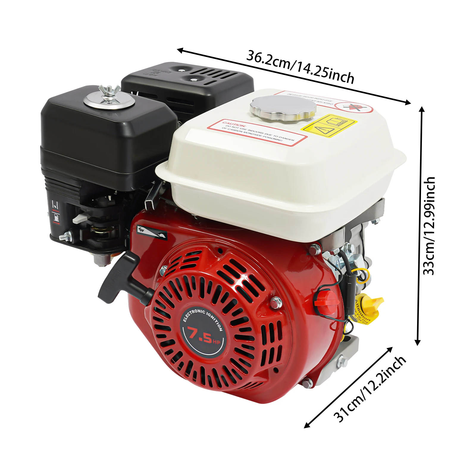 Moteur à Essence 4 Temps 7,5 CV 212 CC 3600 Tr/min - Puissant Pour Karts, Générateurs, Nettoyeurs Haute Pression Et Plus