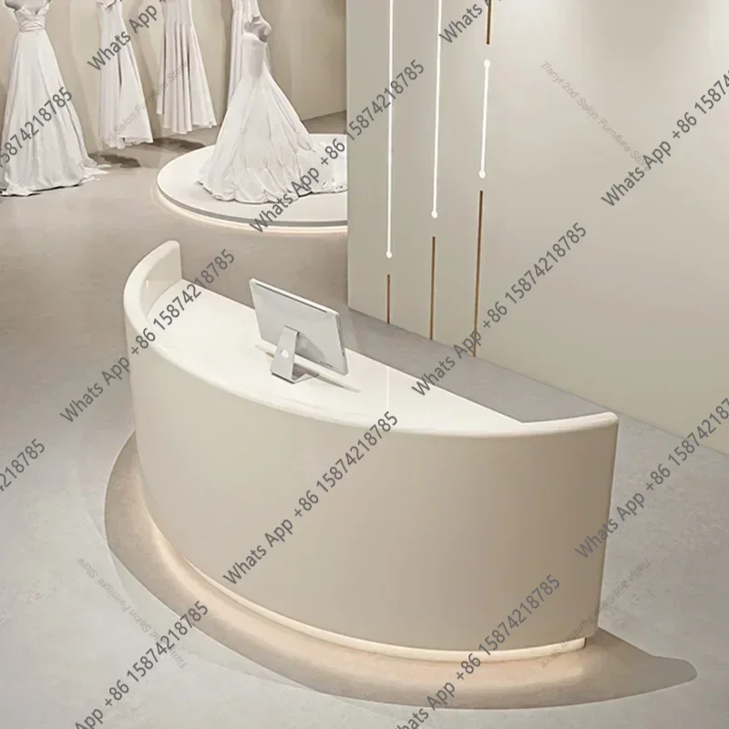 

C Italian Style Originality Reception Desks Beauty Salon Nail Salon Reception Desks Clothing Store Office Furniture Receptie HBR