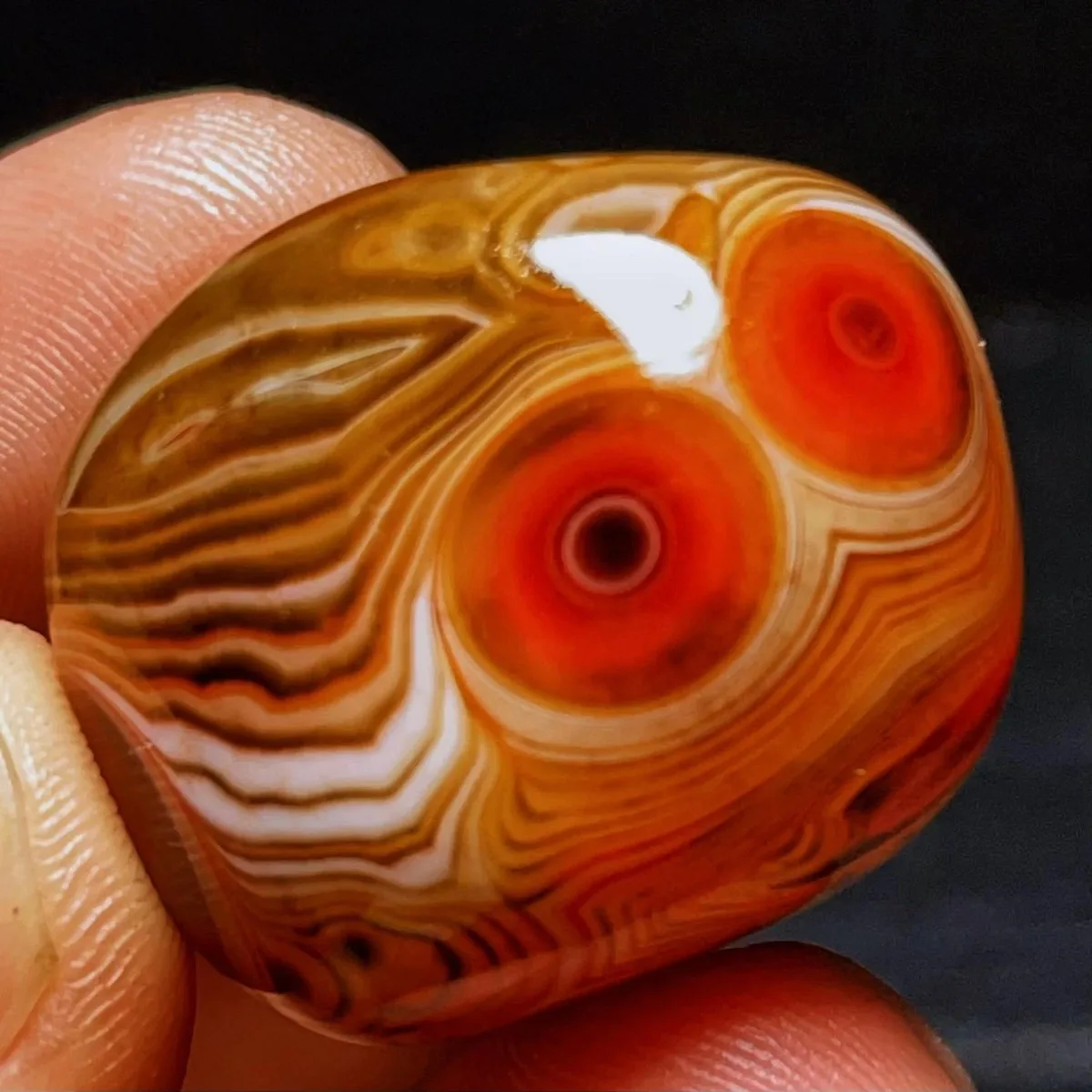 Colorful Pattern Color Gradient Banded Agate, Tumbled Polished Stone, Home Decor, Natural Stone, Crystal Collection