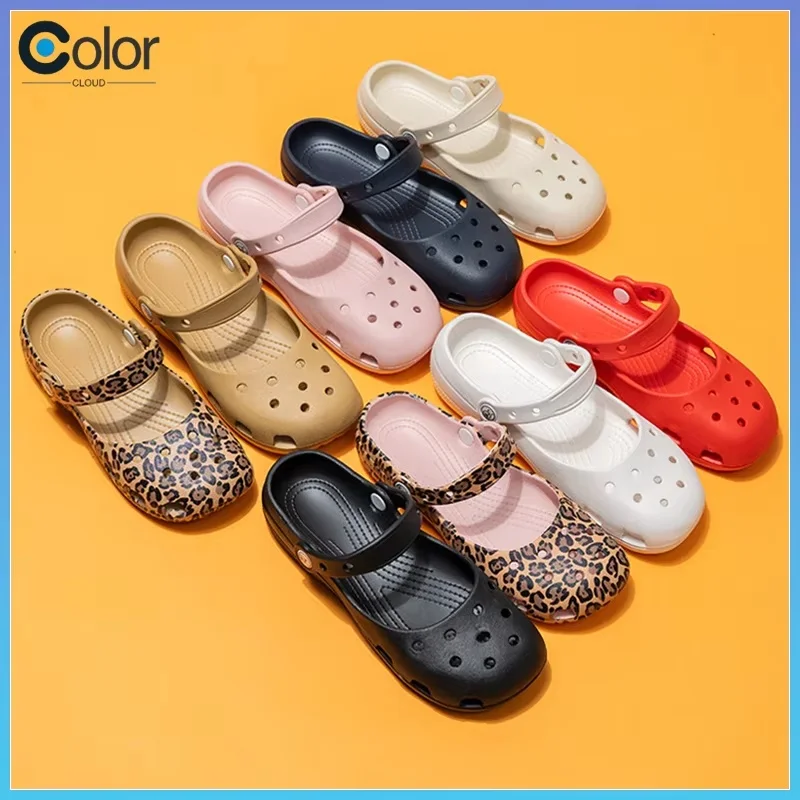 

Summer New Women'S Cute Ballet Hole Shoes Retro Eva Outer Wear Mary Jane Shoes Anti Slip Outdoor Beach Sandals
