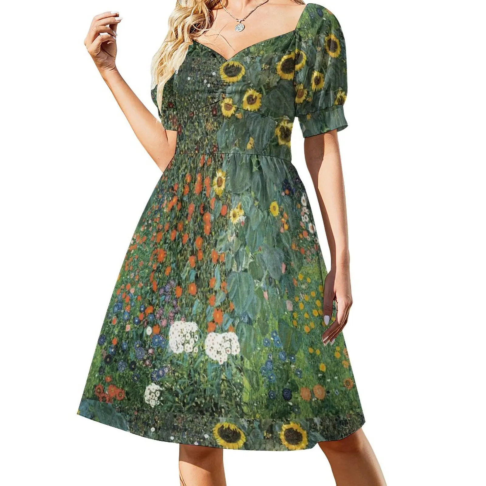 

Gustav Klimt - The Sunflower Short Sleeved Dress women formal occasion dresses Dance dresses Dress