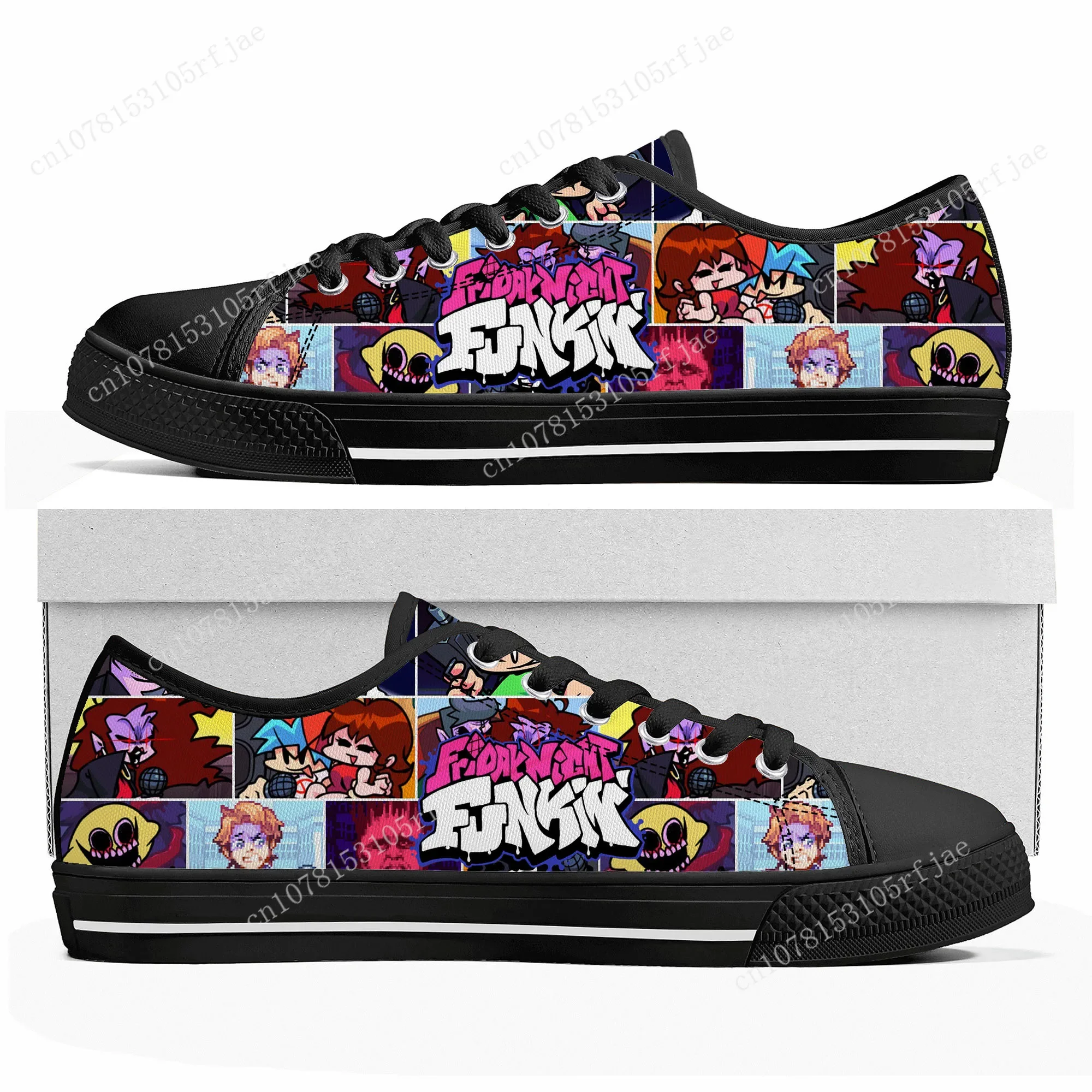 

Funkin Cartoon Night Game Friday Low Top Sneakers Womens Mens Teenager High Quality Shoes Casual Tailor Made Canvas Sneaker