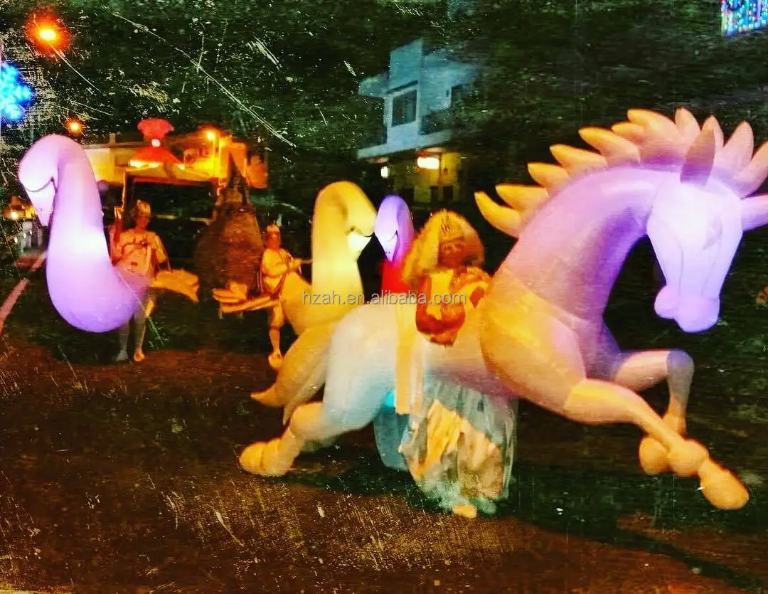 Walking Inflatable Unicorn Costume with Light for Parade Festival Party Decoration