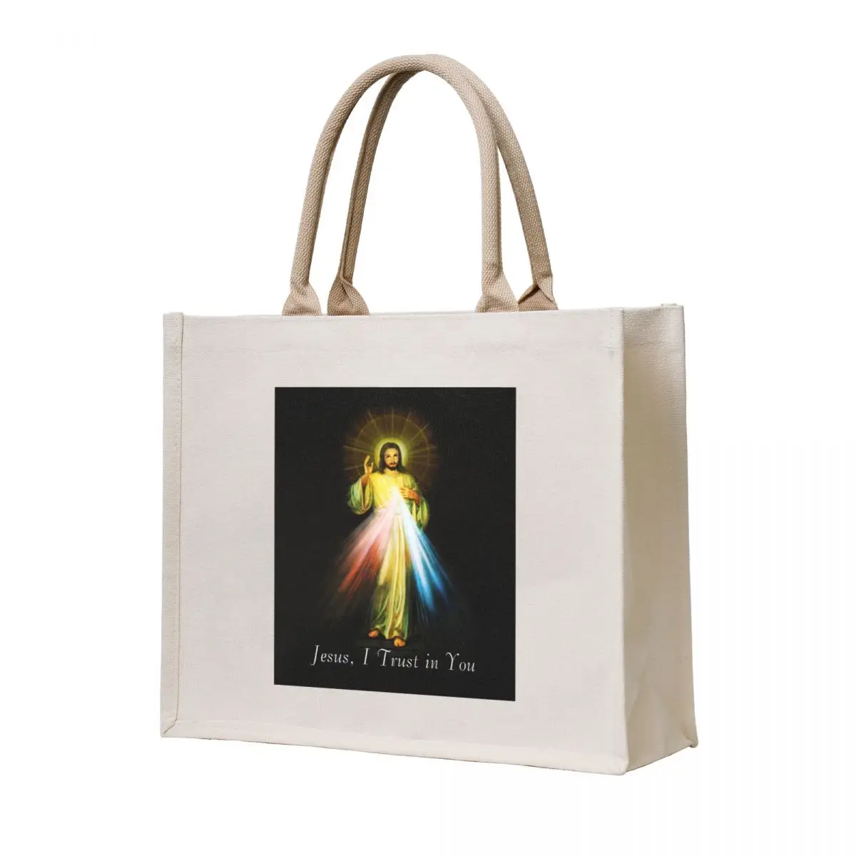 

Jesus Divine Mercy Faustina Sacred Heart Catholic Tote Bag tote bag canvas shoping bag hand bags
