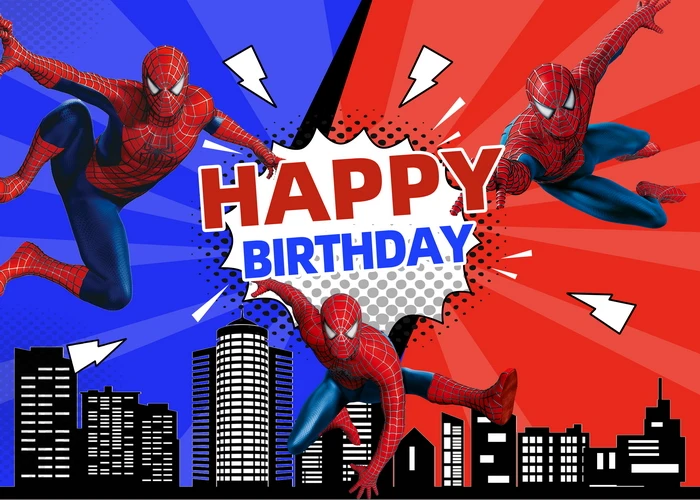 Disney Spiderman Theme Birthday Party Background Cloth Children\'s Party Decoration Supplies Layout Background Curtain Background