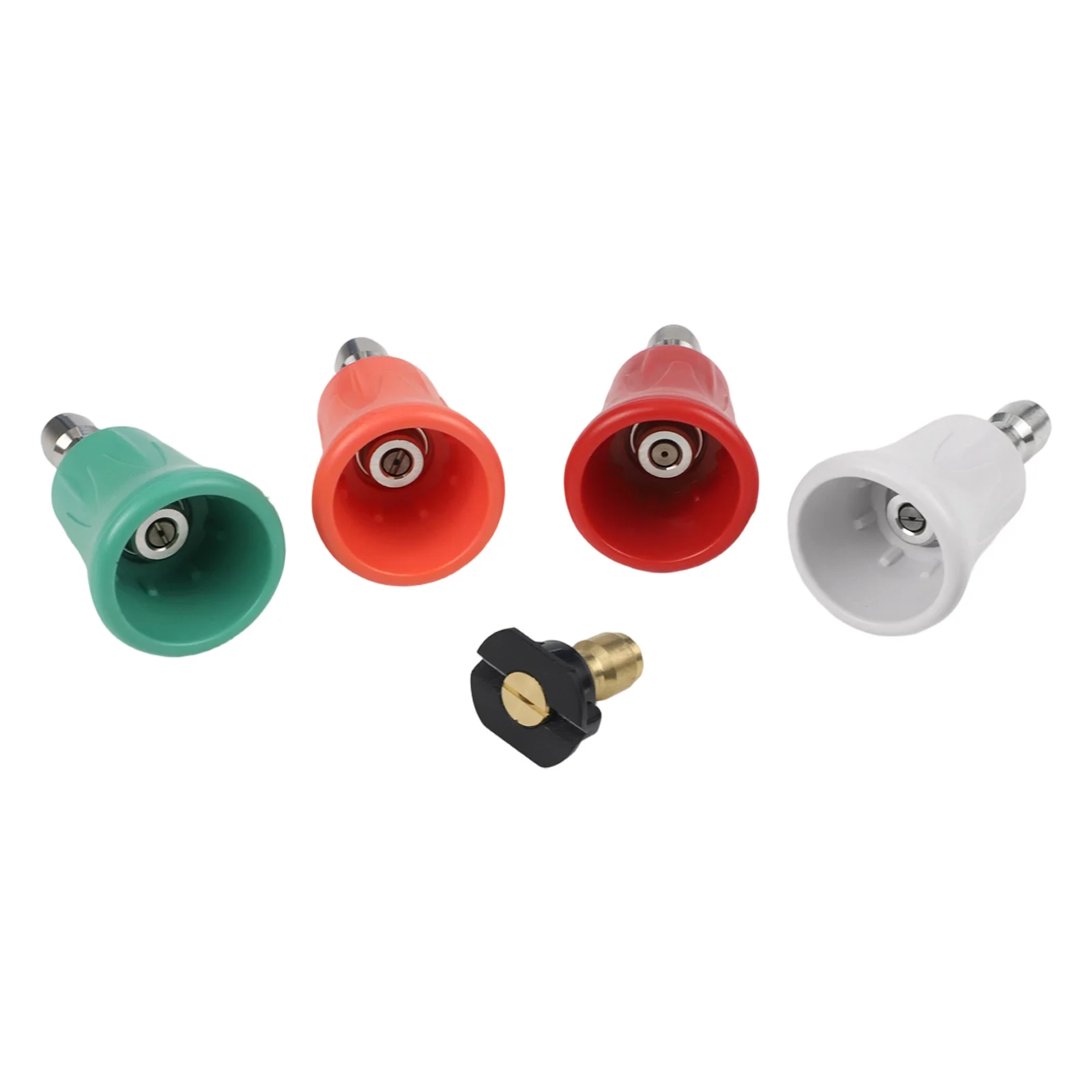 Quick Connect Pressure Washer Nozzle Set 5pcs 014 Inch Fitting Color Coded Nozzles for Home and Commercial Use