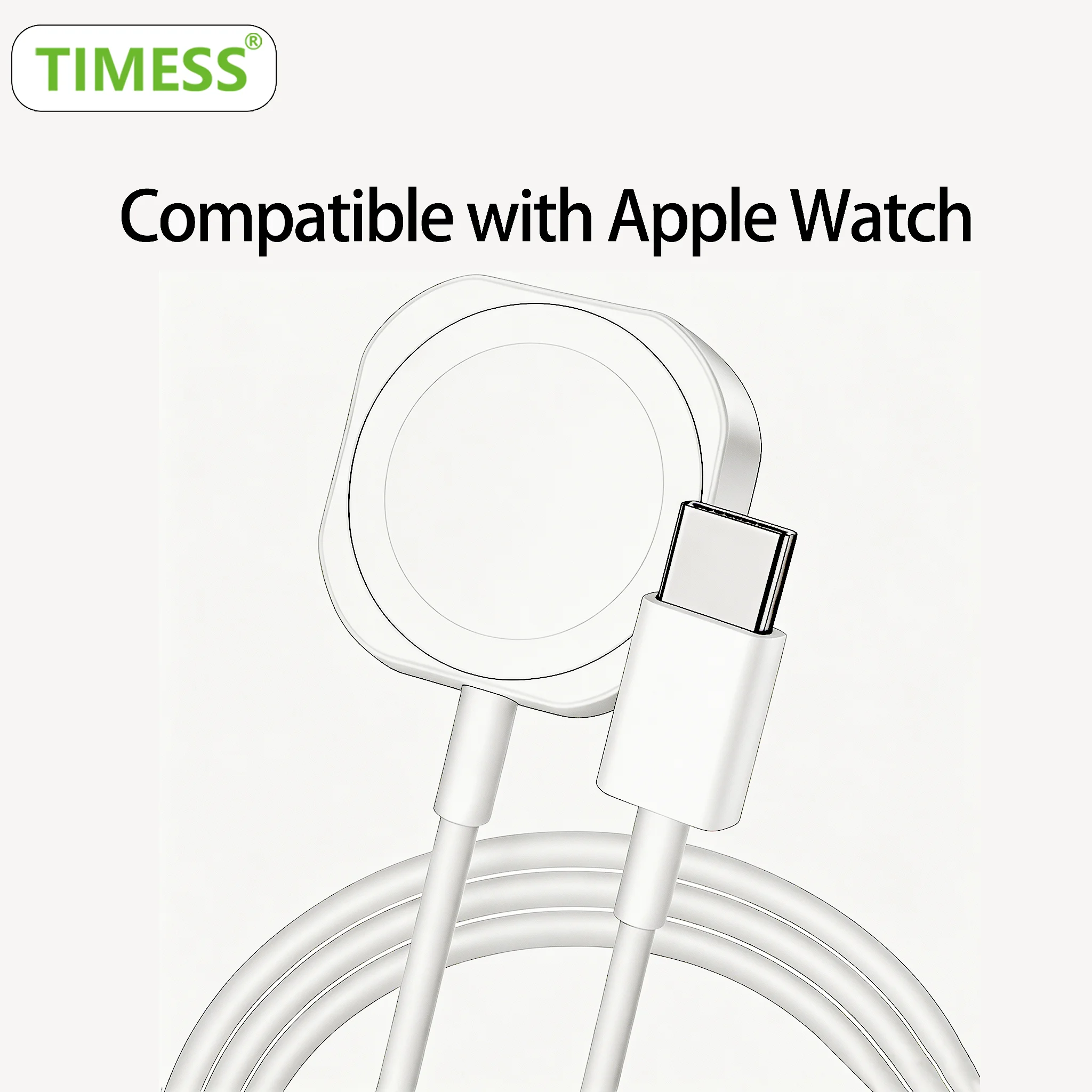 TIMESS Magnetic USB A TYPE-C Fast Watch Charger For IPhone Watch Series Ultra 11 10 9 8 7 6 Cable Charging For IWatch 4 3 2 1 SE