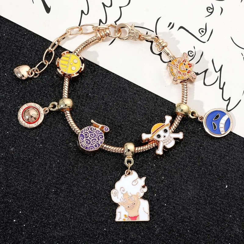 One Piece Monkey·D·Luffy Sanji Anime merchandise personalized creative bracelet couple versatile bracelet Valentine's Day gift view 3