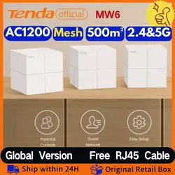 Tenda Mesh WiFi Router 1200mbps 2.4&5Ghz dual band MW6 2pack Global Version WiFI Extender Tenda Gigabit Wifi Amplifier Router