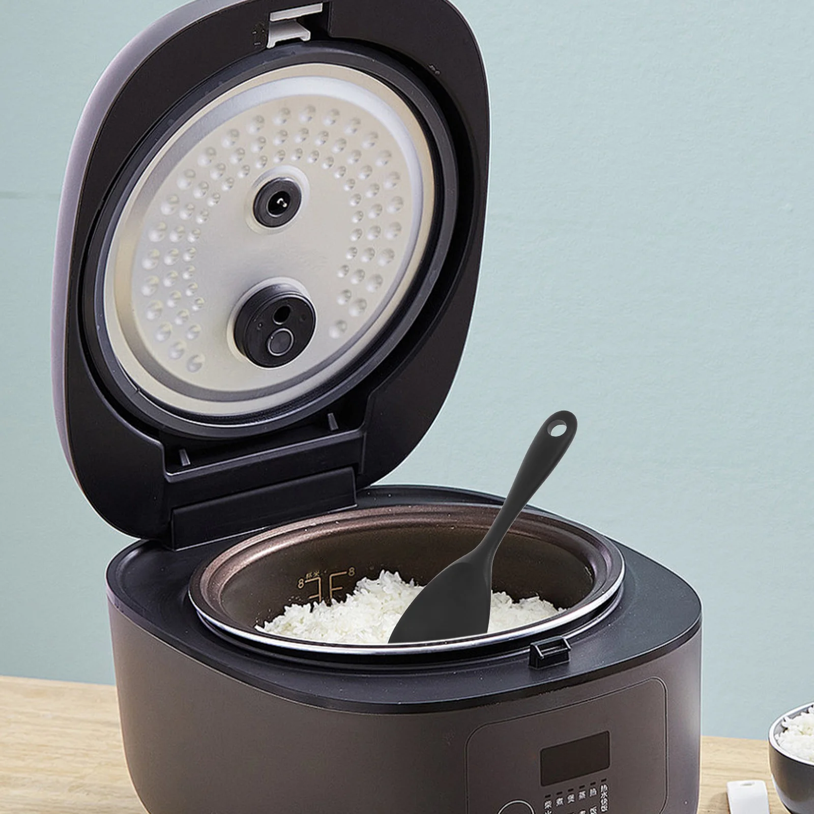 

2Pcs Silicone Nonstick Heat Kitchen Utensils Spoon Resistant Rice Rice Serving Spoon Spoons Kitchen Utensils Soup Serving Tool