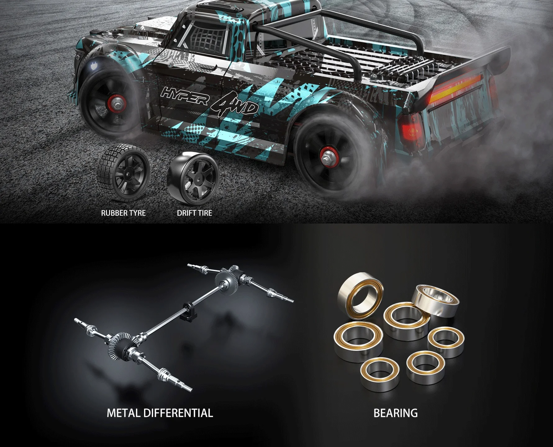 Remote control Car MJX Hyper Go 1:14 2.4G 4WD electric brushed high speed off-road Monster Truck for children