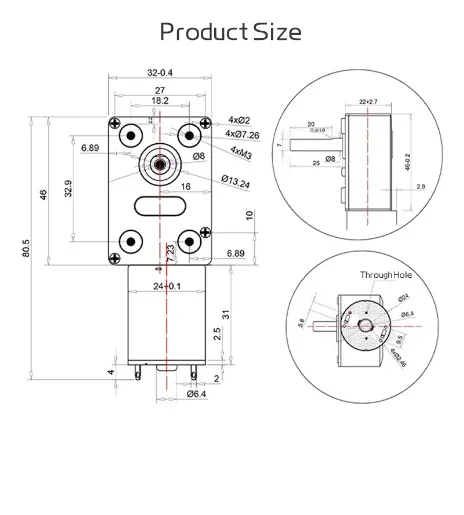 NEW Worm Gear Motor DC JGY370 6V 12V 24V 8MM D7 Shaft Gearbox Reducer Customized Self Lock Reverse Gearbox Length 25MM Low Speed