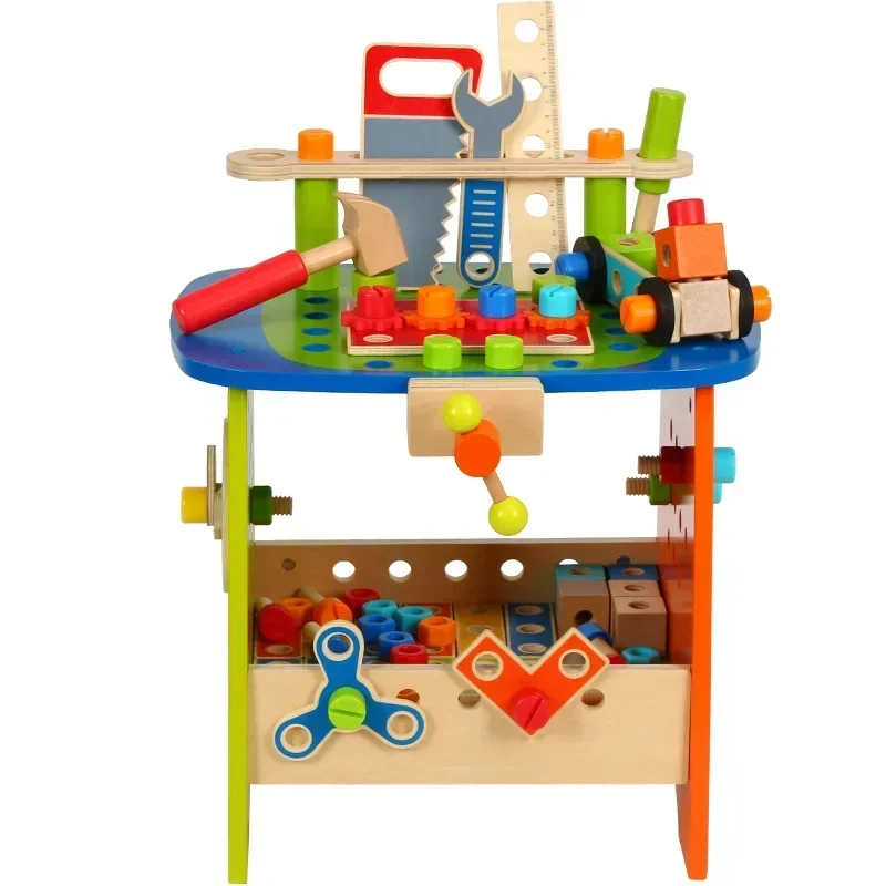 89pcs/set Multifunction Wooden Repair Tool Table toy mechanic maintenance tool Pretend play For Kids Boys Educational gift