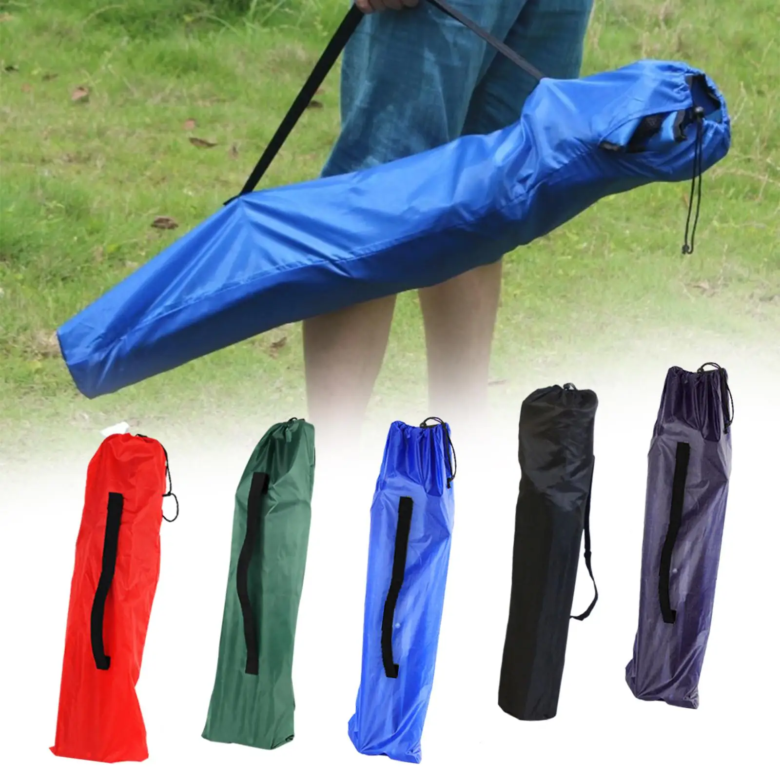 Bolsa de transporte para silla plegable para exteriores, bolsa de almacenamiento multifuncional con cierre de cordón para esterilla de Yoga, hamaca, sillas de playa, trípode para Picnic