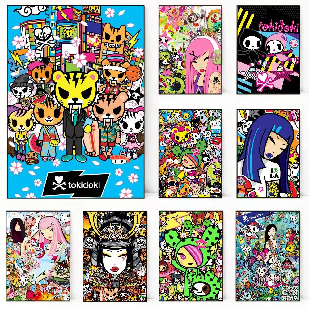 

T-Tokidoki Comic Art Poster Versatile HD Waterproof Wall Art Self-Adhesive Decor for Any Space Ideal Gift