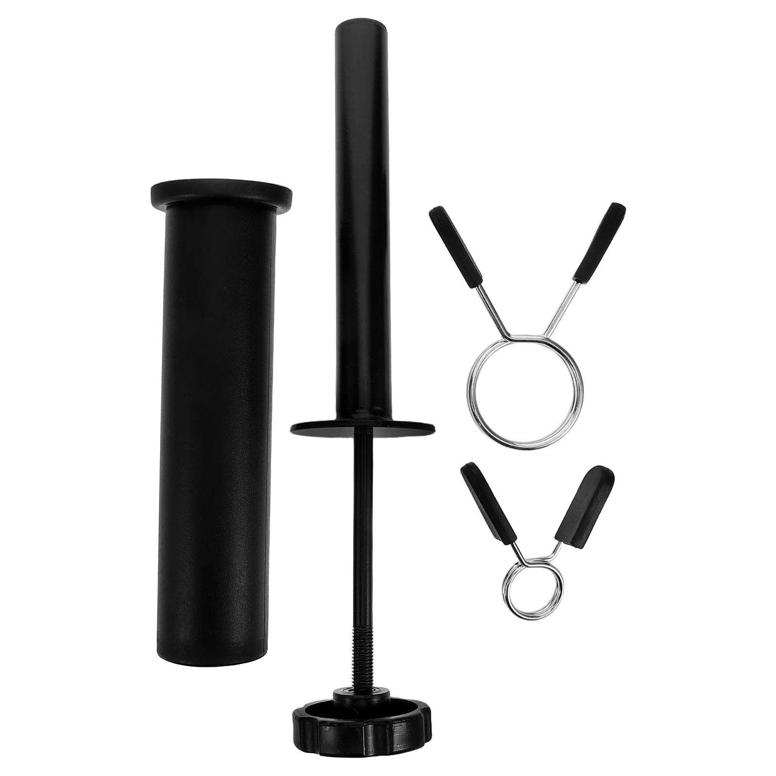 

1 set Barbell Reducing Sleeve Fitness Weight Pin Gym Universal Loading Black Plate Stand Accessories Weightlifting Gear Space