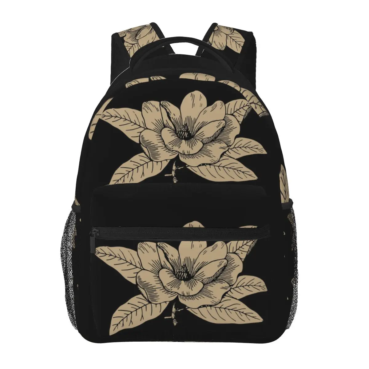 

Folklore Flower Backpacks Boys Girls Bookbag Students School Bags Cartoon Travel Rucksack Shoulder Bag Large Capacity