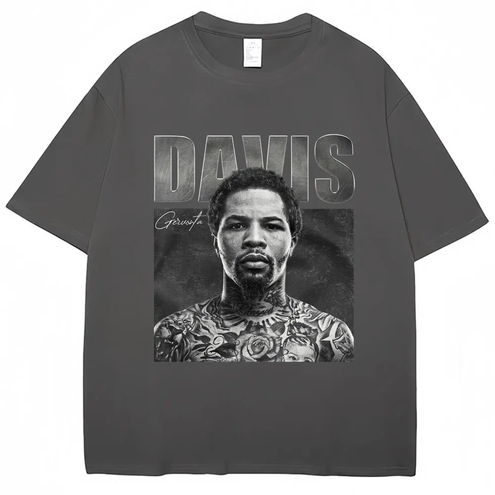 Tank Gervonta Davis Vintage Style Tshirt Sport Boxing Champion T Shirts Oversized Men's Clothes Oversized Cotton Tees Streetwear