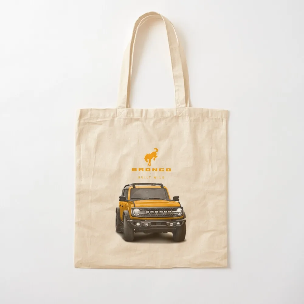 Bronco and Logo - Cyber Orange Tote Bag shopping cart bags great bag reusable shopping bag Custom